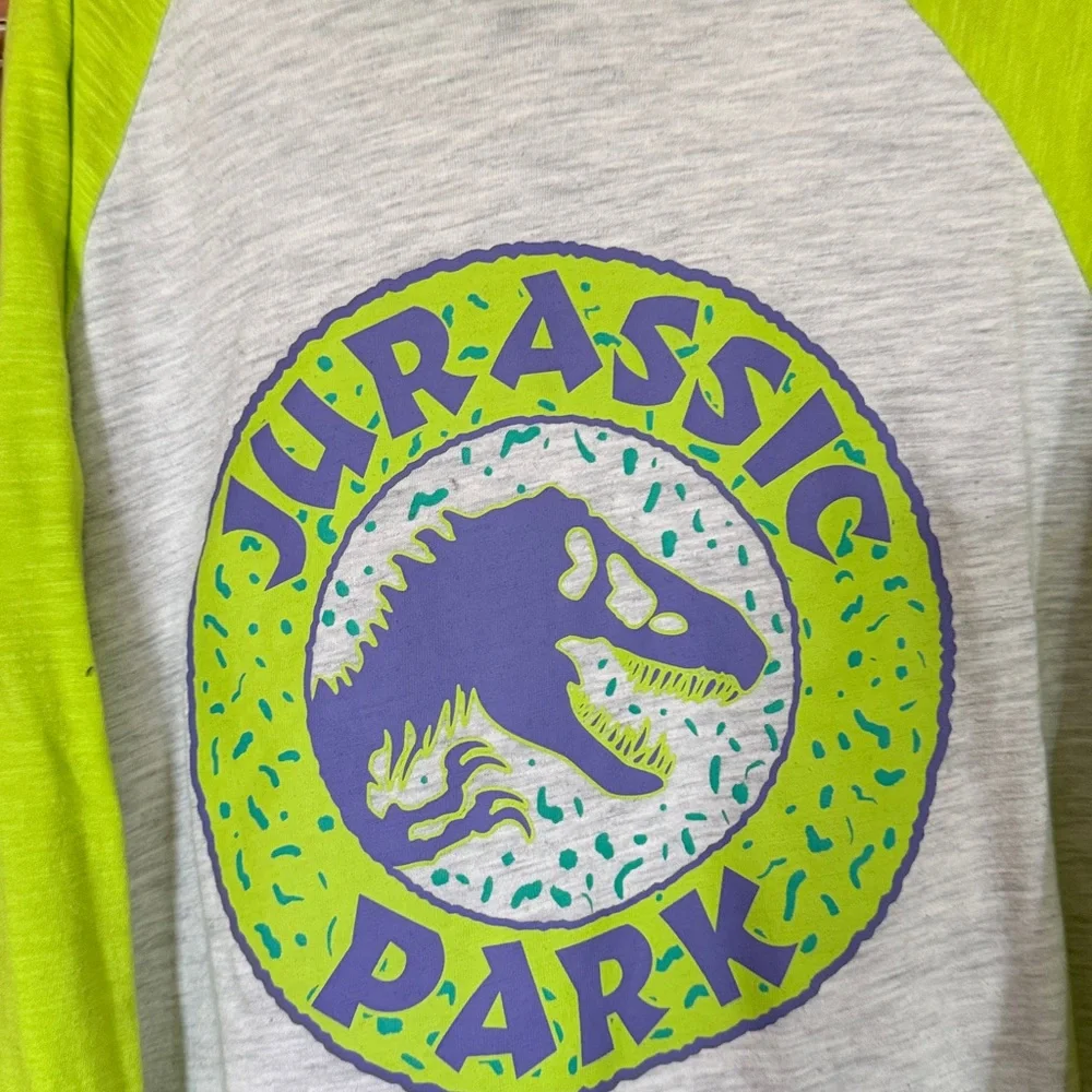 Gap long sleeve blue Dinosaur glow in dark shirt and Jurassic Park light hoodie